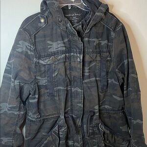 American Eagle Outfitters Men's Camouflage Hooded Jacket